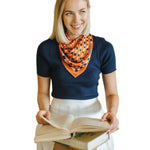 Orange + Navy Scarf_Swells