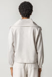 Full Sleeve Half Zip: Alabaster