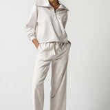 Full Sleeve Half Zip: Alabaster