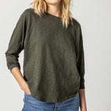 Long Sleeve Gusset Boatneck: Loden