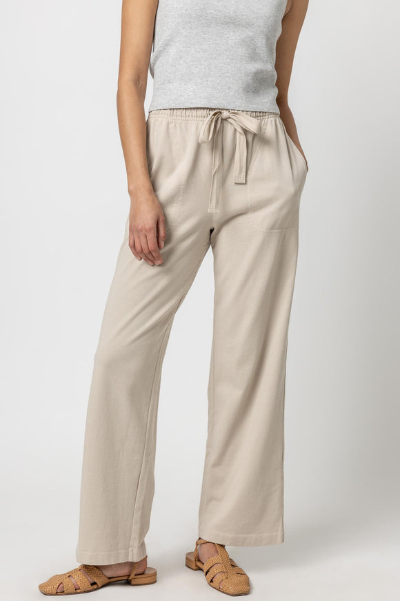 Drawstring Waist Pant Pebble