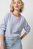 Crochet Trim Sweater Hydrangea