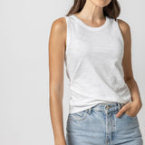 Back Seam Tank White
