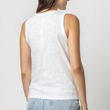 Back Seam Tank White