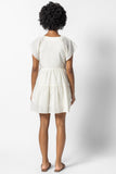 Flutter Sleeve Tiered Dress Crystal