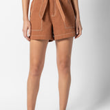 Belted Canvas Short Bronze