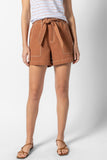 Belted Canvas Short Bronze