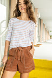 Belted Canvas Short Bronze