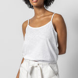 Elastic Hem Camisole White