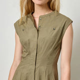 Sleeveless Seamed Maxi Dress