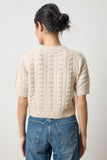 Short Sleeve Cardigan Sweater | Oat