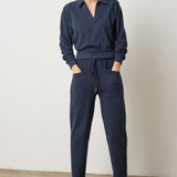 Drop Shoulder Polo | Navy