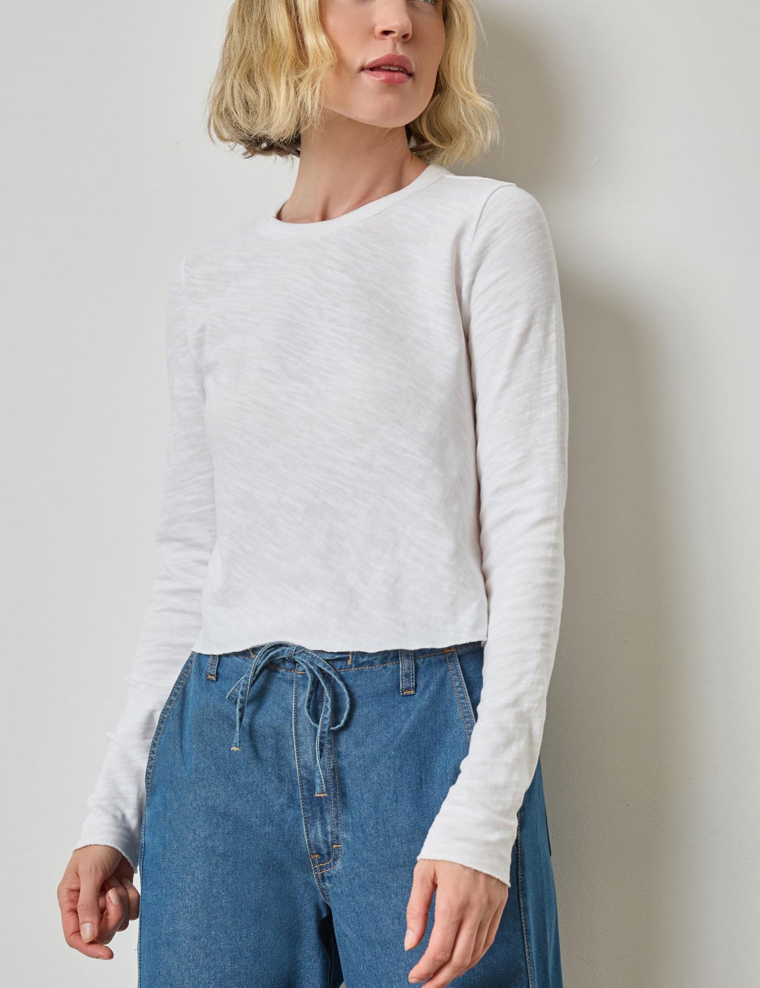 Long Sleeved Cropped Tee