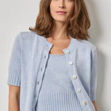 Elbow Sleeve Button Cardigan | Clearwater