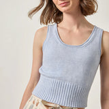 Cropped Scoop Tank Sweater