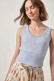 Cropped Scoop Tank Sweater