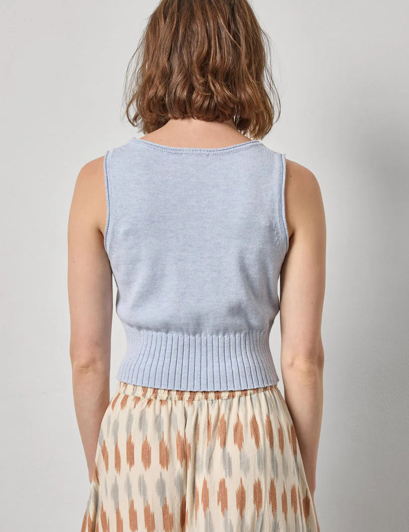 Cropped Scoop Tank Sweater