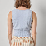 Cropped Scoop Tank Sweater