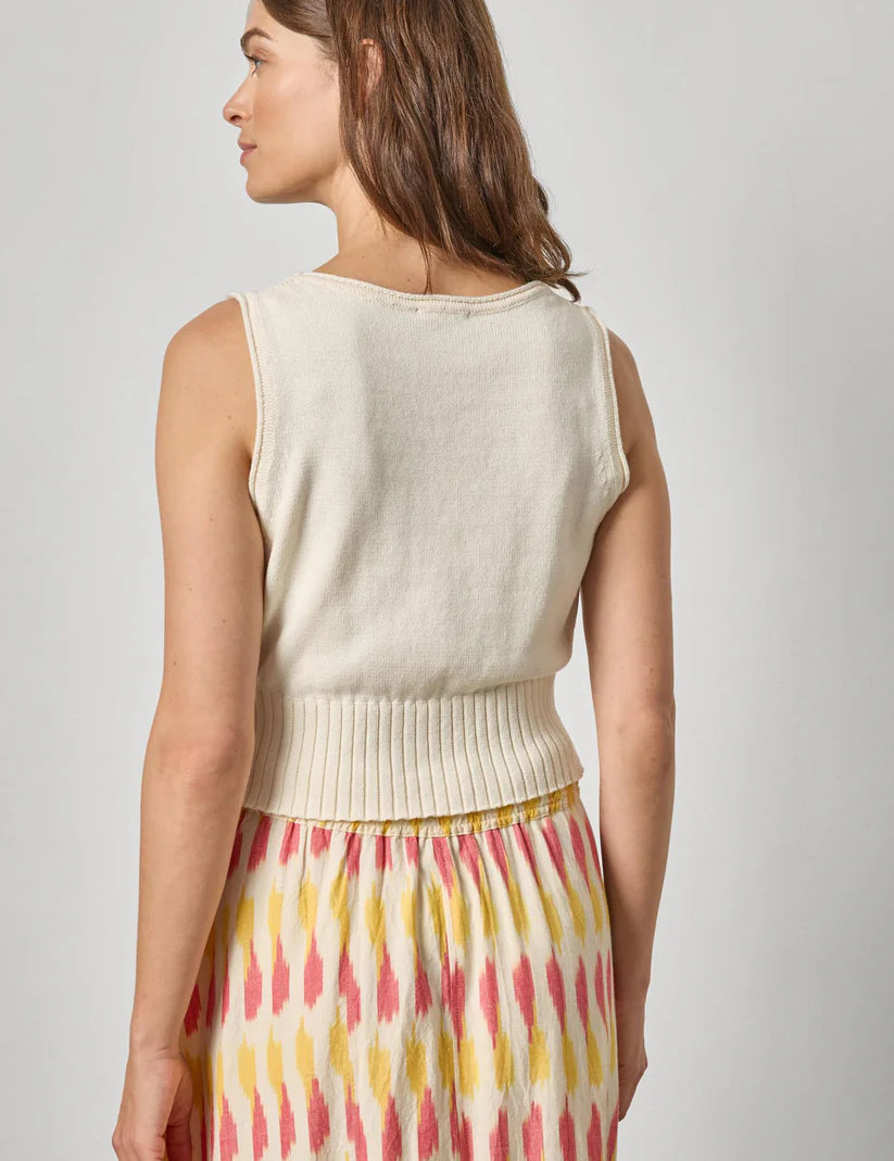 Cropped Scoop Tank Sweater