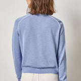 Saddle Sleeve V-Neck Cardigan | Cornflower