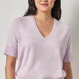 V-Neck Saddle Sleeve Sweater | Wisteria