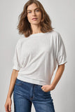 Darted Sleeve Dolman Wedge | White