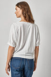 Darted Sleeve Dolman Wedge | White