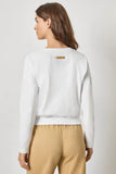 Rib Trim Cardigan | White