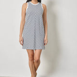 Center Seam Tank Dress | Navy Stripe