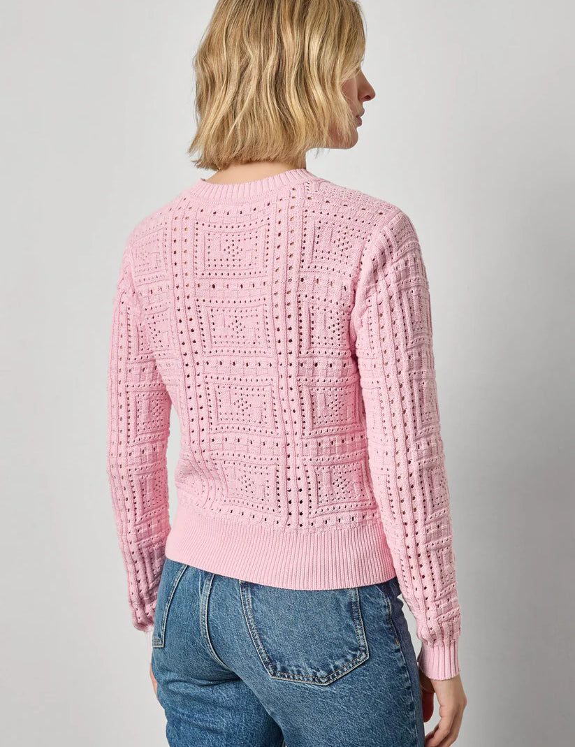 Patchwork Stitch Crewneck Sweater