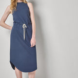 Textured Terry Shirttail Midi Dress