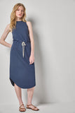 Textured Terry Shirttail Midi Dress