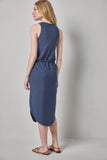 Textured Terry Shirttail Midi Dress