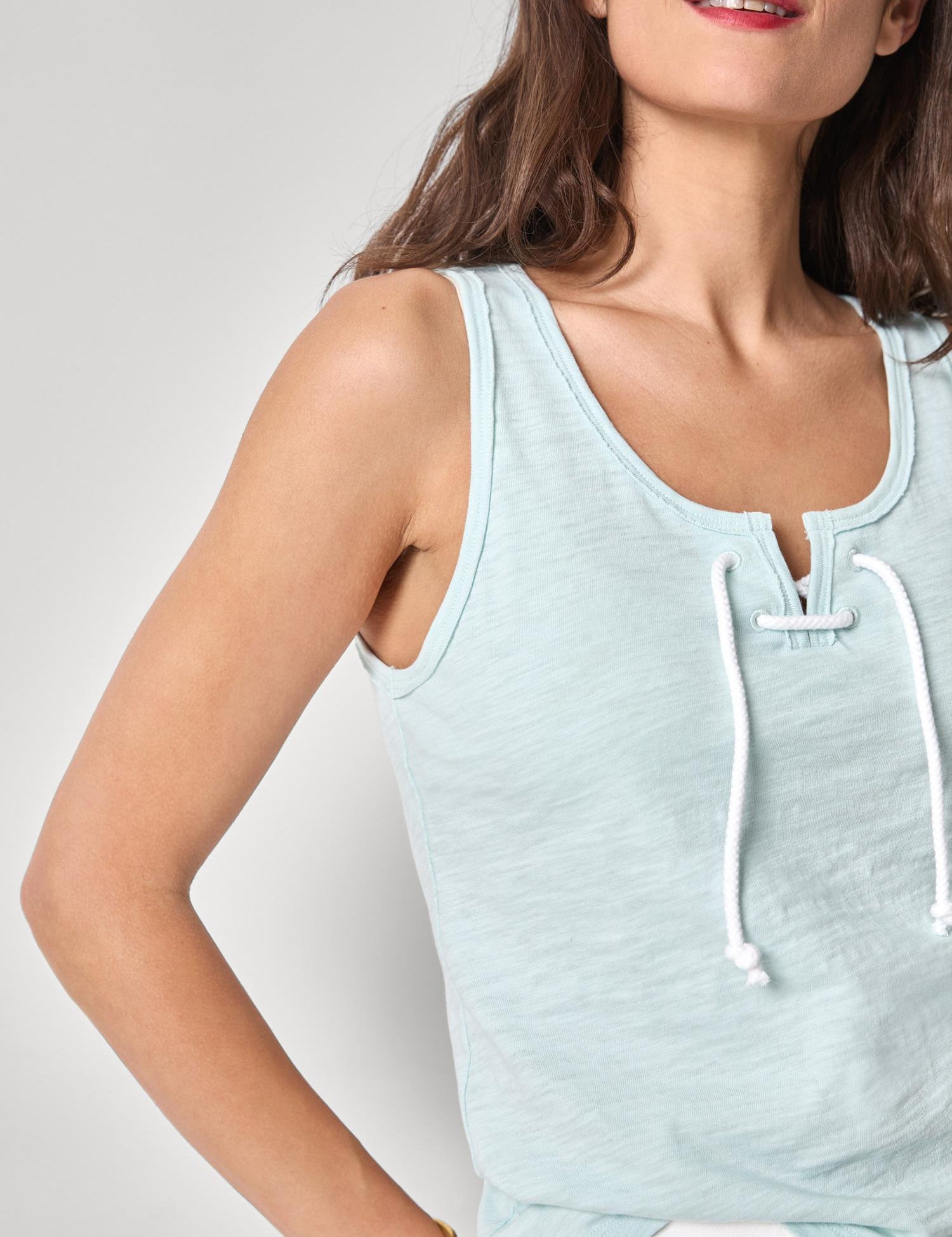 Lace Up Tank | Seabreeze