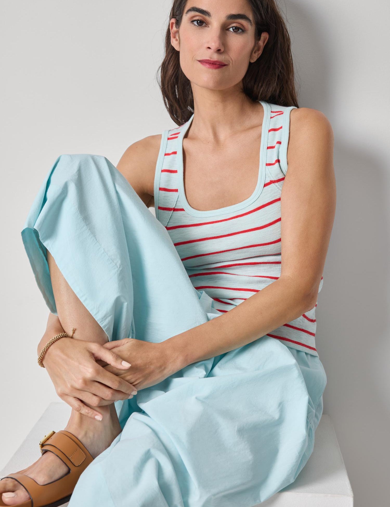 Striped Wide Strap Tank