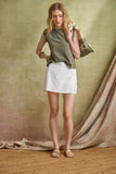Linen Blend Skort