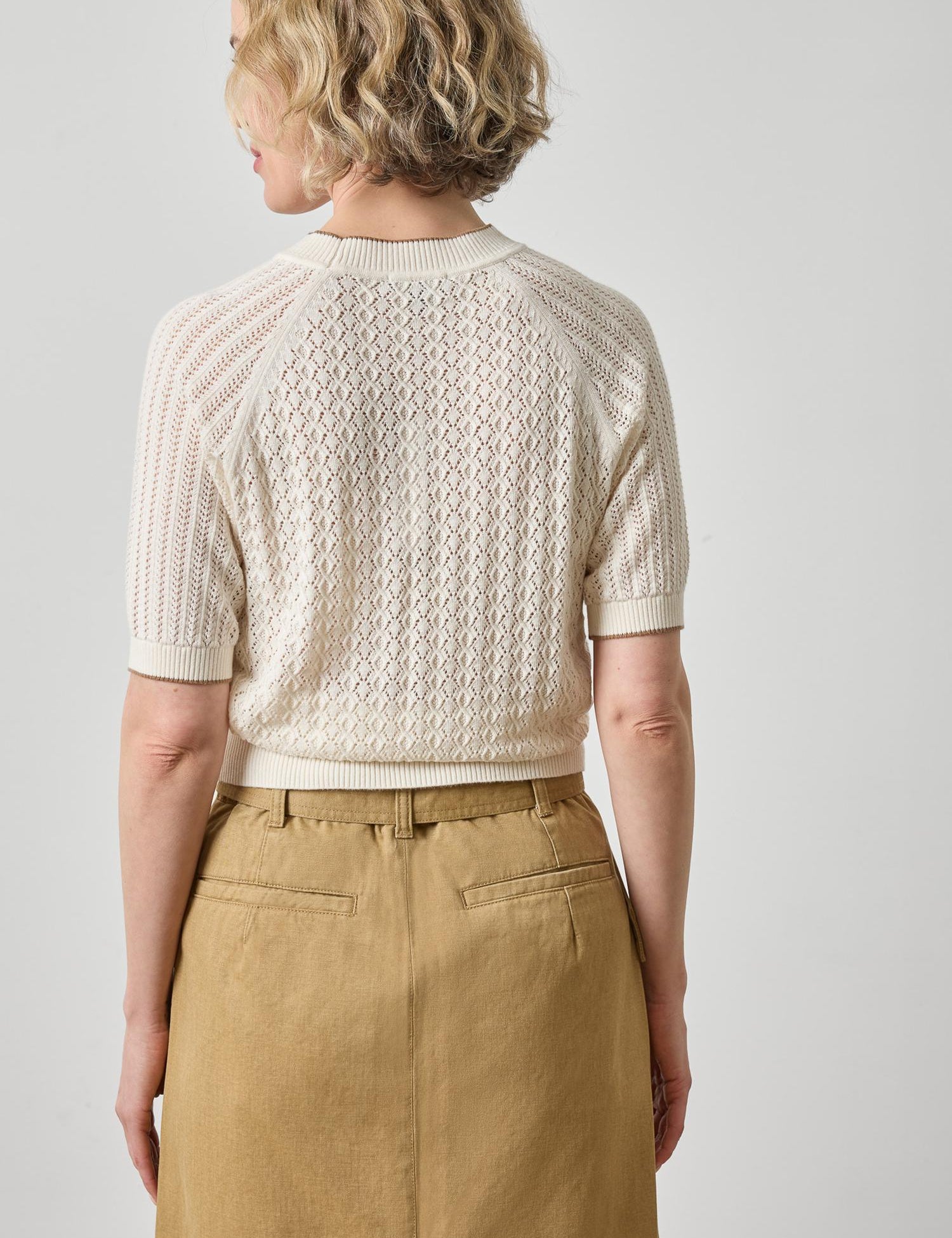 Mixed Stitch Crewneck Sweater
