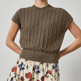 Novelty Stitch Wedge Sweater