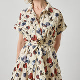 Cuffed Sleeve Maxi Shirt Dress