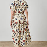 Cuffed Sleeve Maxi Shirt Dress