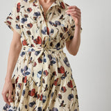 Cuffed Sleeve Maxi Shirt Dress