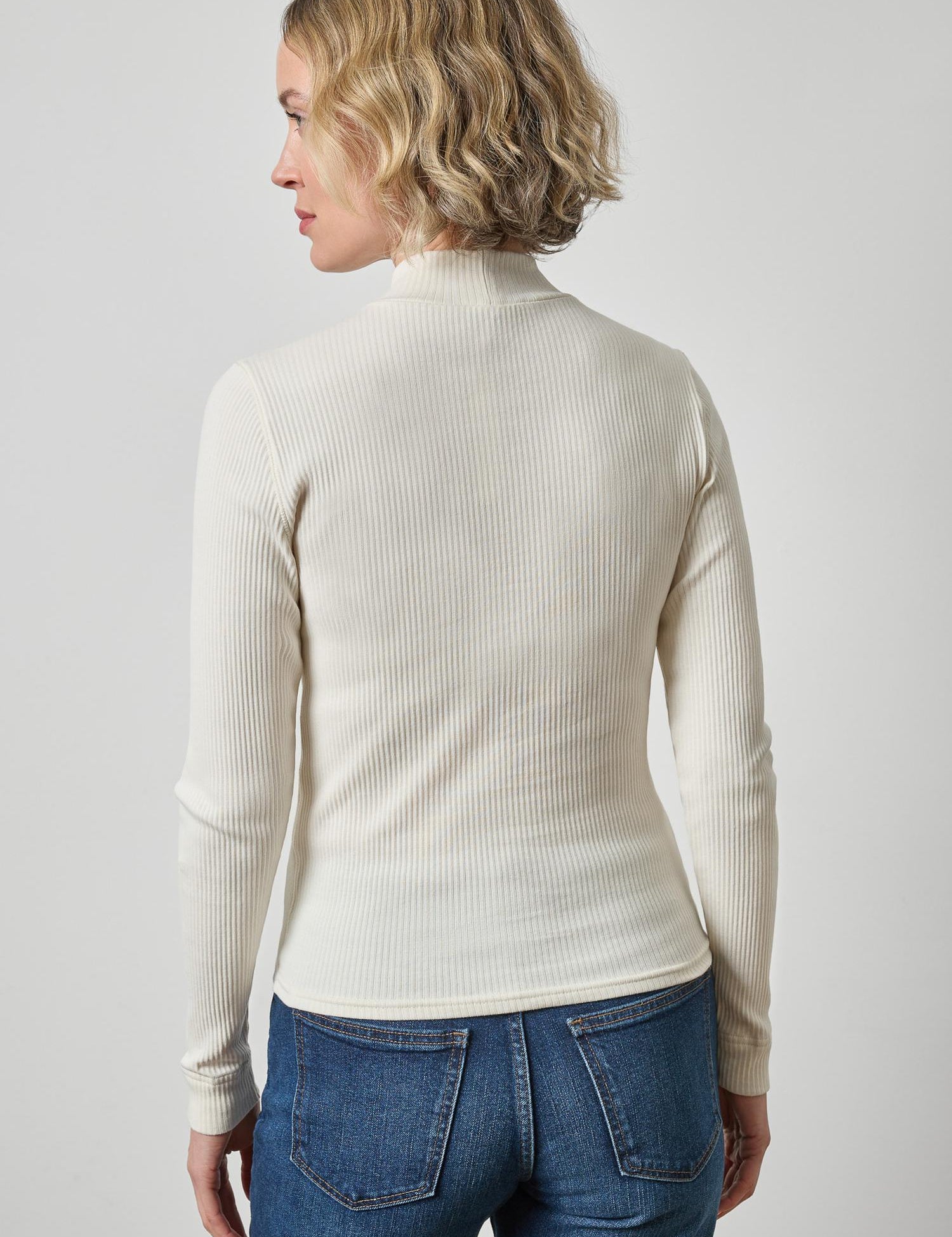 Ribbed Long Sleeve Mock | Rope