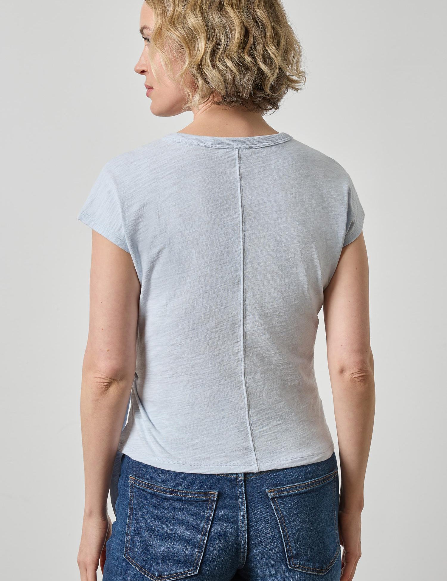 Tie Front Tee | Glacier