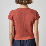 Boxy Cap Sleeve T-Shirt | Henna