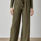 Full Length Pleated Pant | Olive