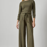 Full Length Pleated Pant | Olive