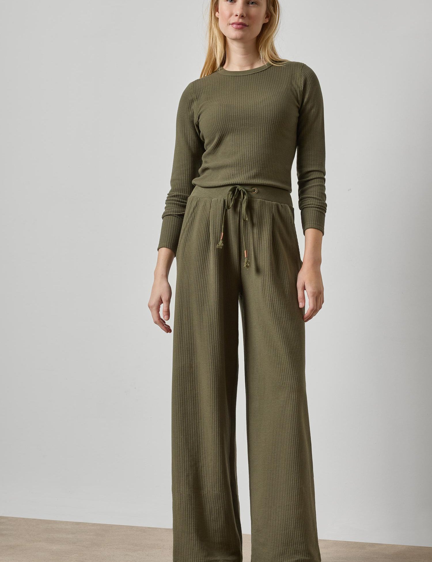 Full Length Pleated Pant | Olive