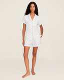 Women's Pima Short Sleeve Short Pajama Set | Something Blue Bows