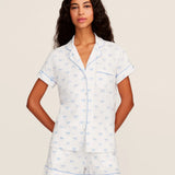 Women's Pima Short Sleeve Short Pajama Set | Something Blue Bows