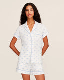 Women's Pima Short Sleeve Short Pajama Set | Something Blue Bows